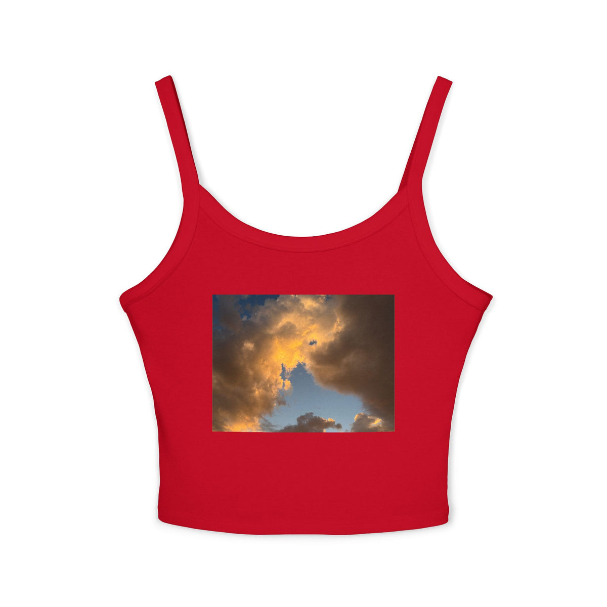Golden Clouds Spaghetti Strap Tank Top