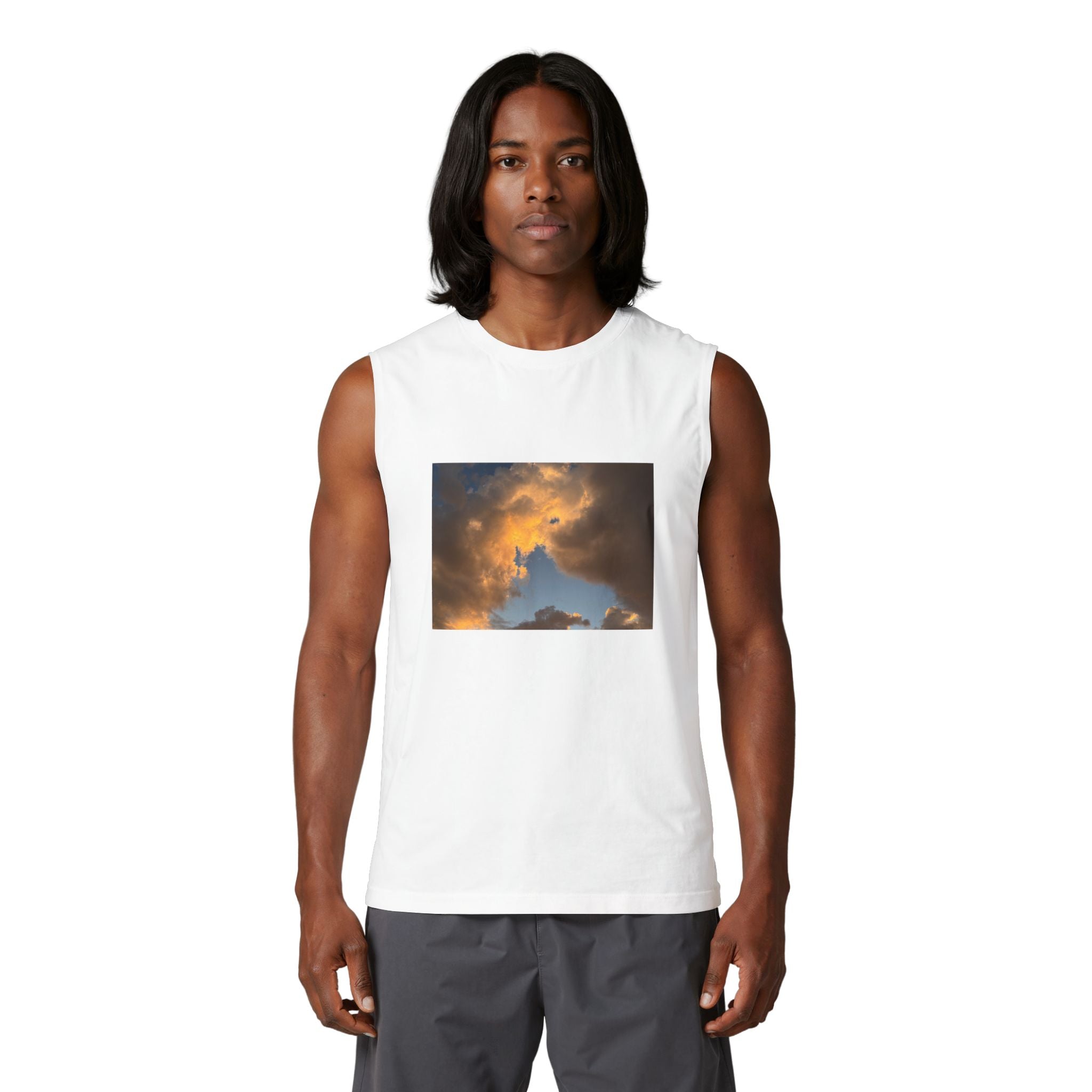 Golden Clouds Jersey Muscle Tank