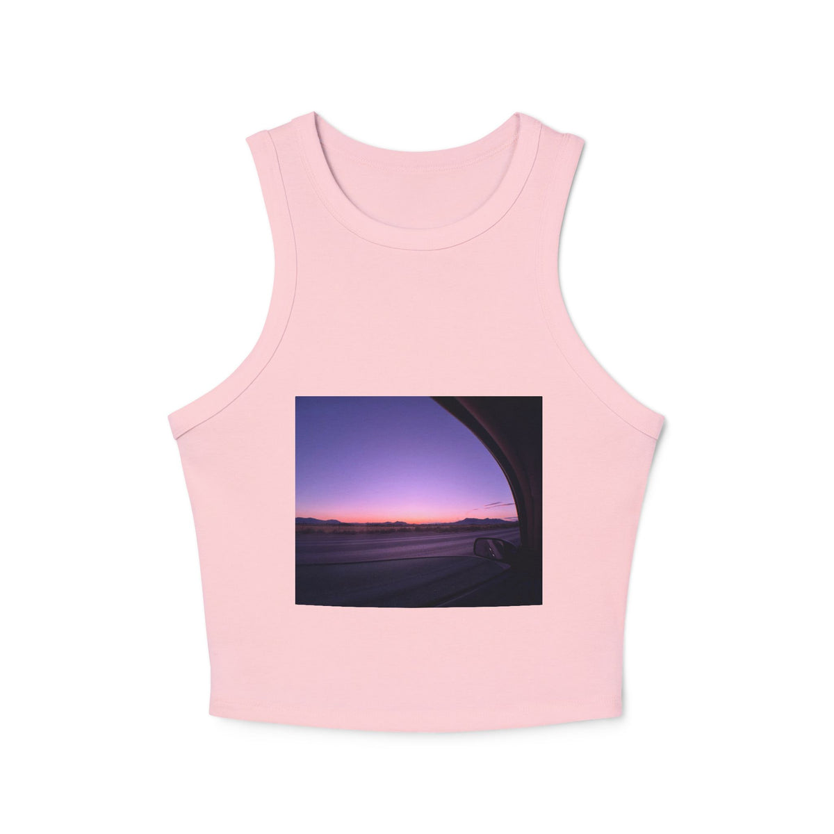 The Drive Home Micro Rib Racer Tank Top