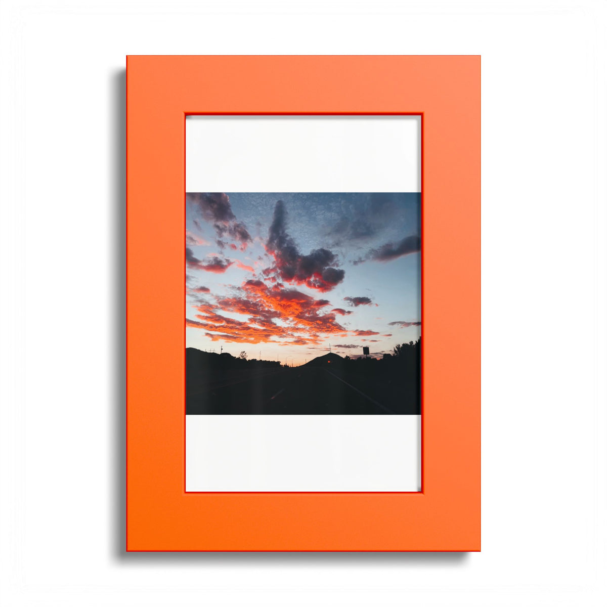 Mountain Sunset Poster ( Colored Frame)