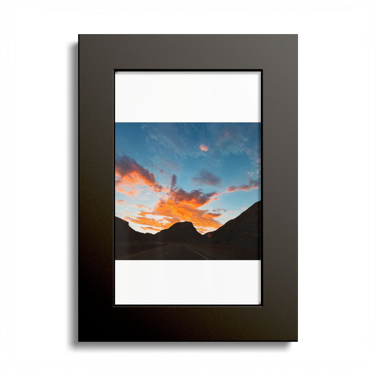Mountain Sunset Poster (Colored Frame)