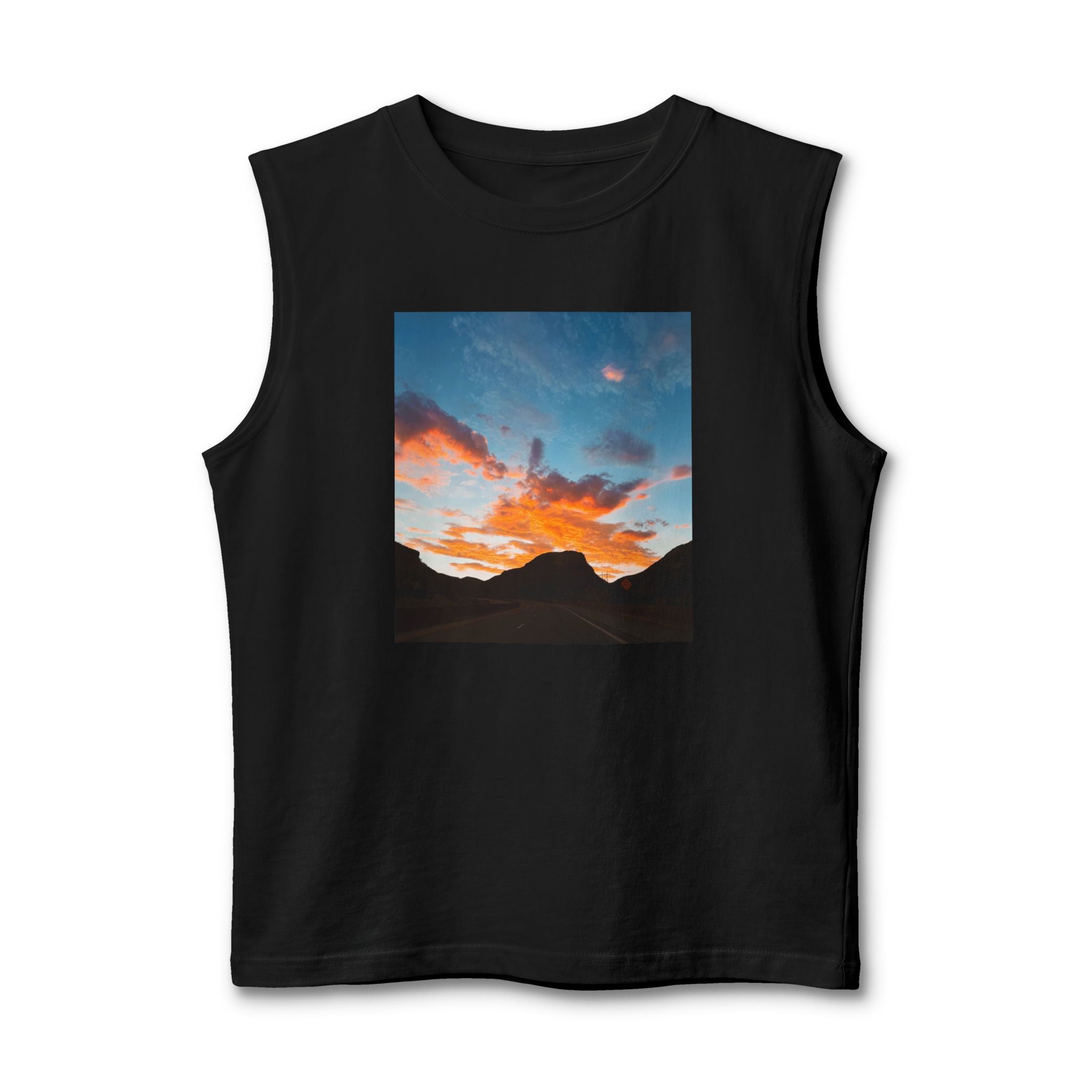 Mountain Sunset Jersey Muscle Tank