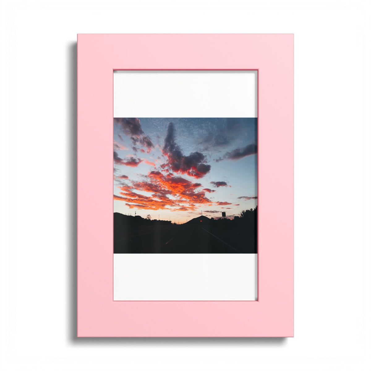 Mountain Sunset Poster ( Colored Frame)
