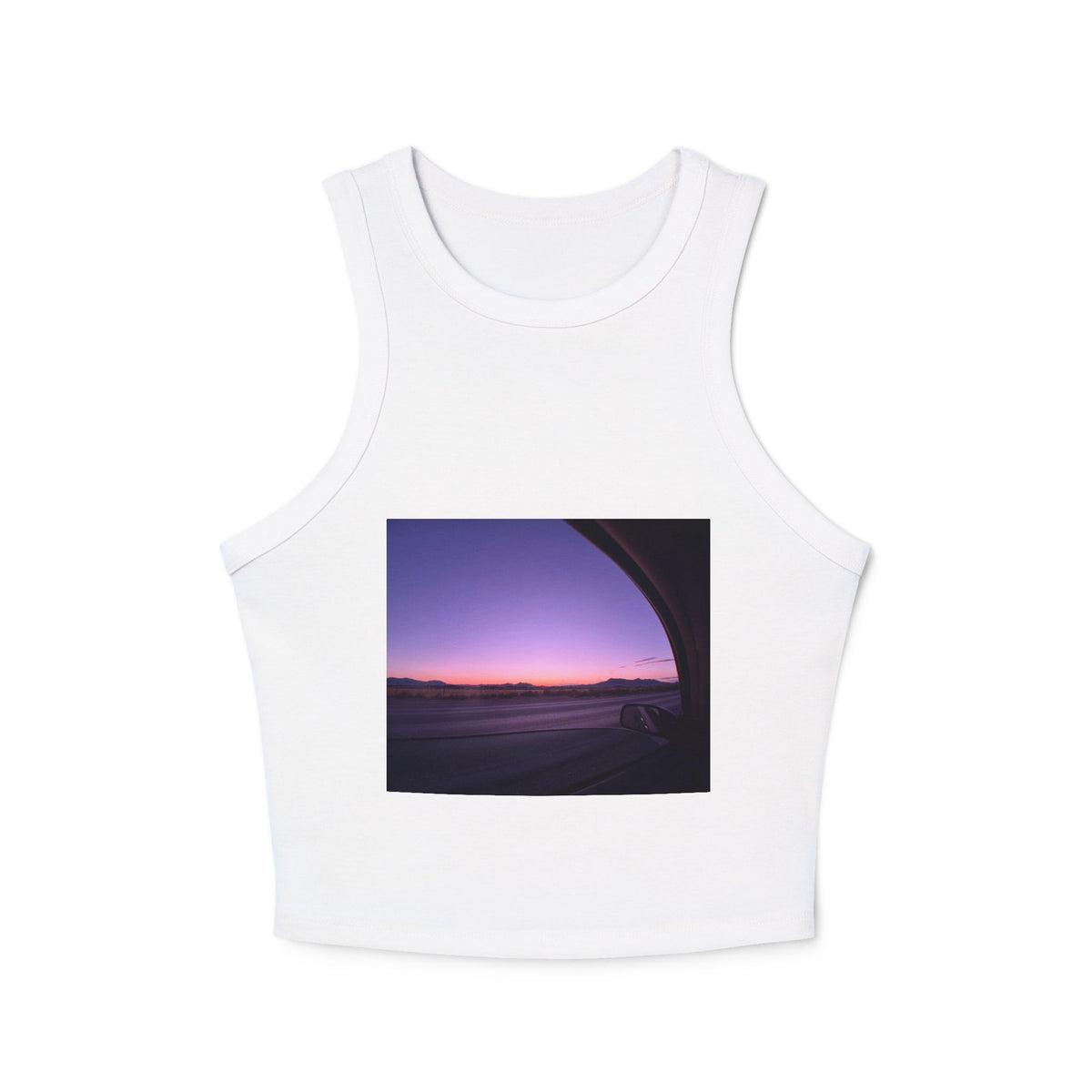 The Drive Home Micro Rib Racer Tank Top