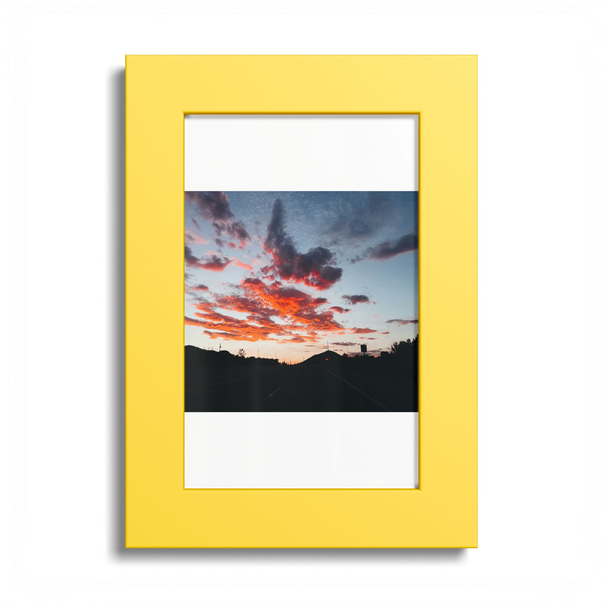 Mountain Sunset Poster ( Colored Frame)