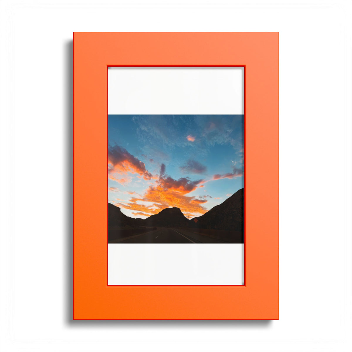 Mountain Sunset Poster (Colored Frame)