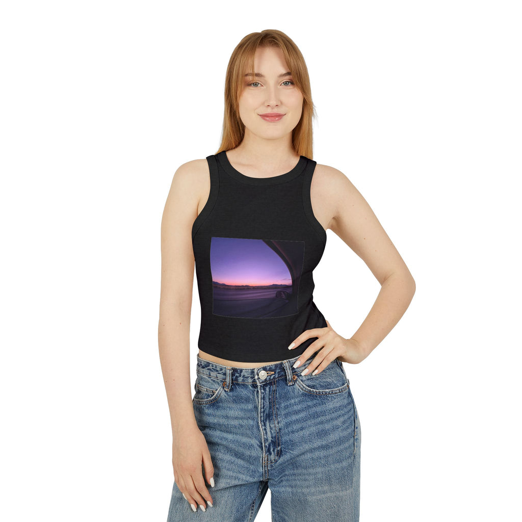 The Drive Home Micro Rib Racer Tank Top