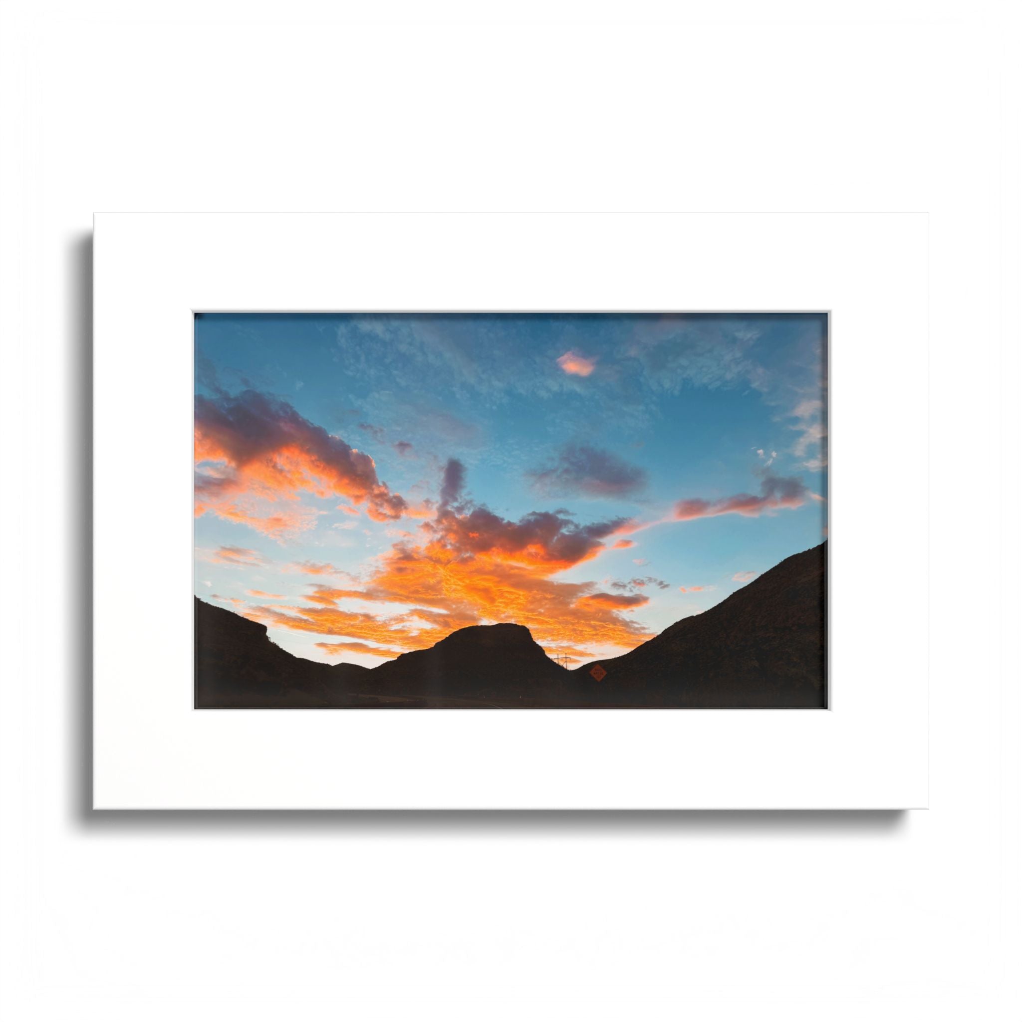 Mountain Sunset Poster (Colored Frame)