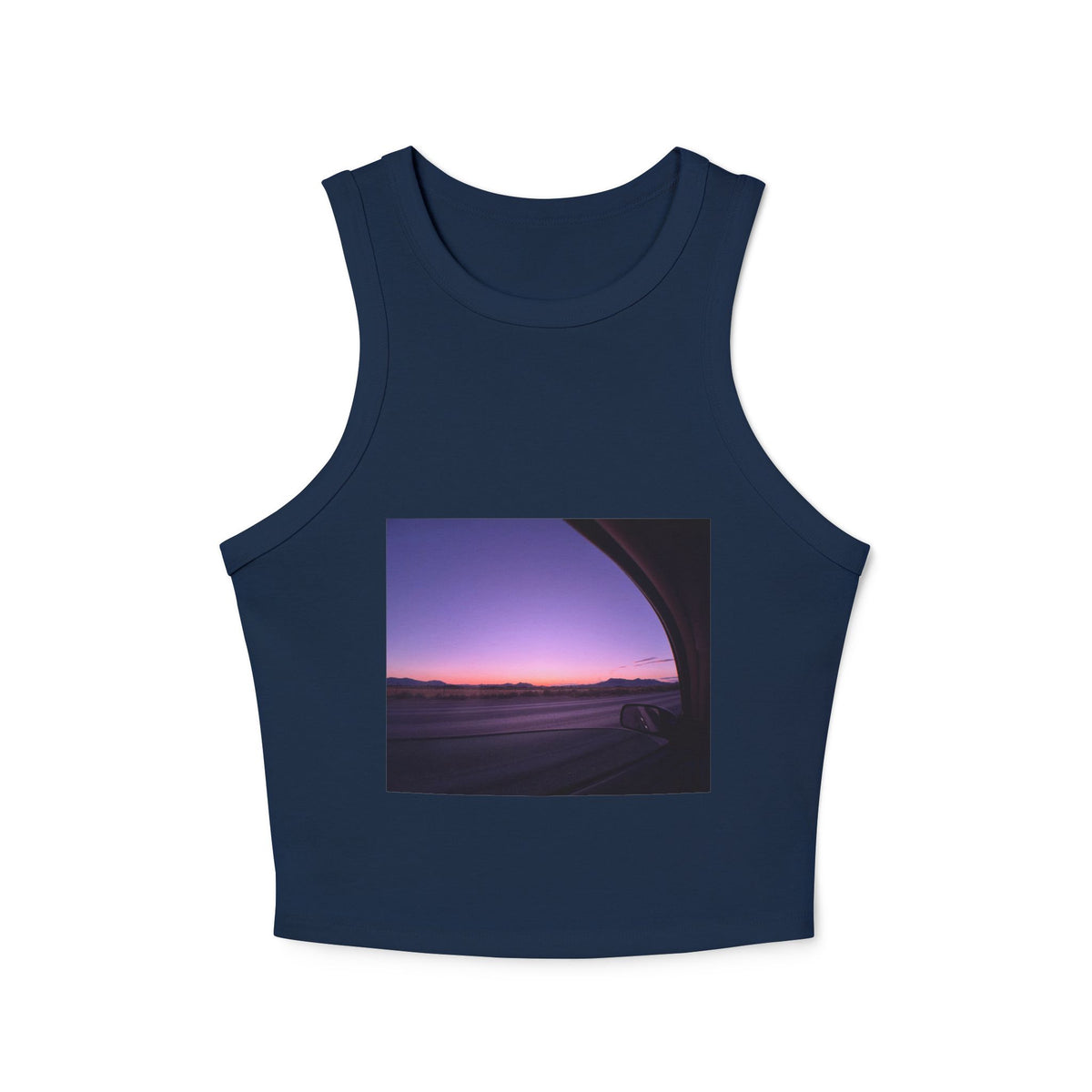 The Drive Home Micro Rib Racer Tank Top