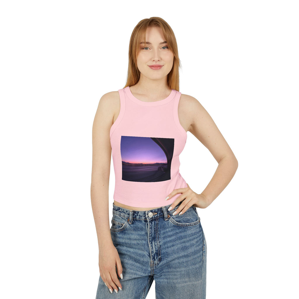 The Drive Home Micro Rib Racer Tank Top