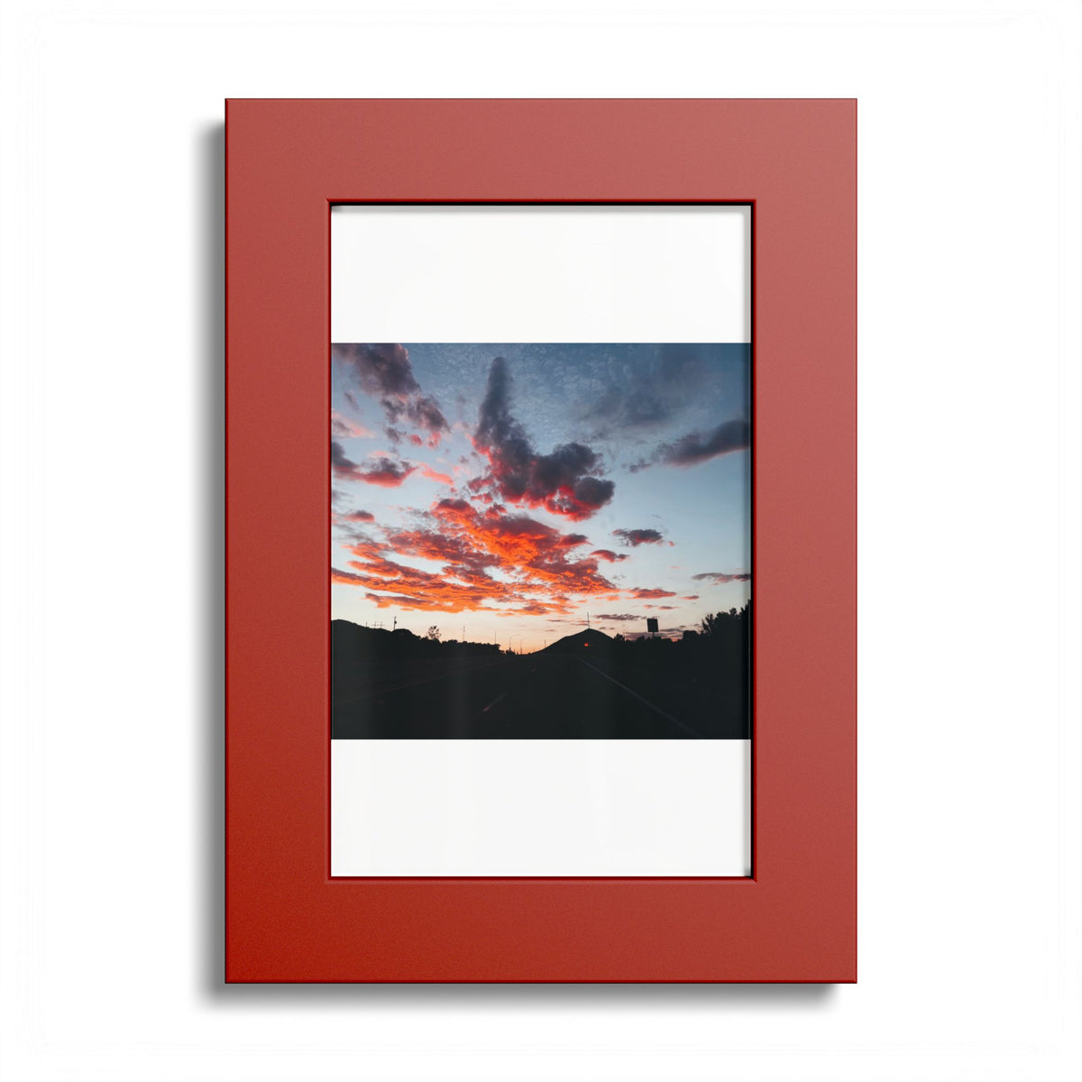 Mountain Sunset Poster ( Colored Frame)