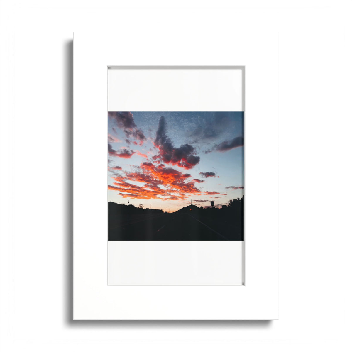 Mountain Sunset Poster ( Colored Frame)