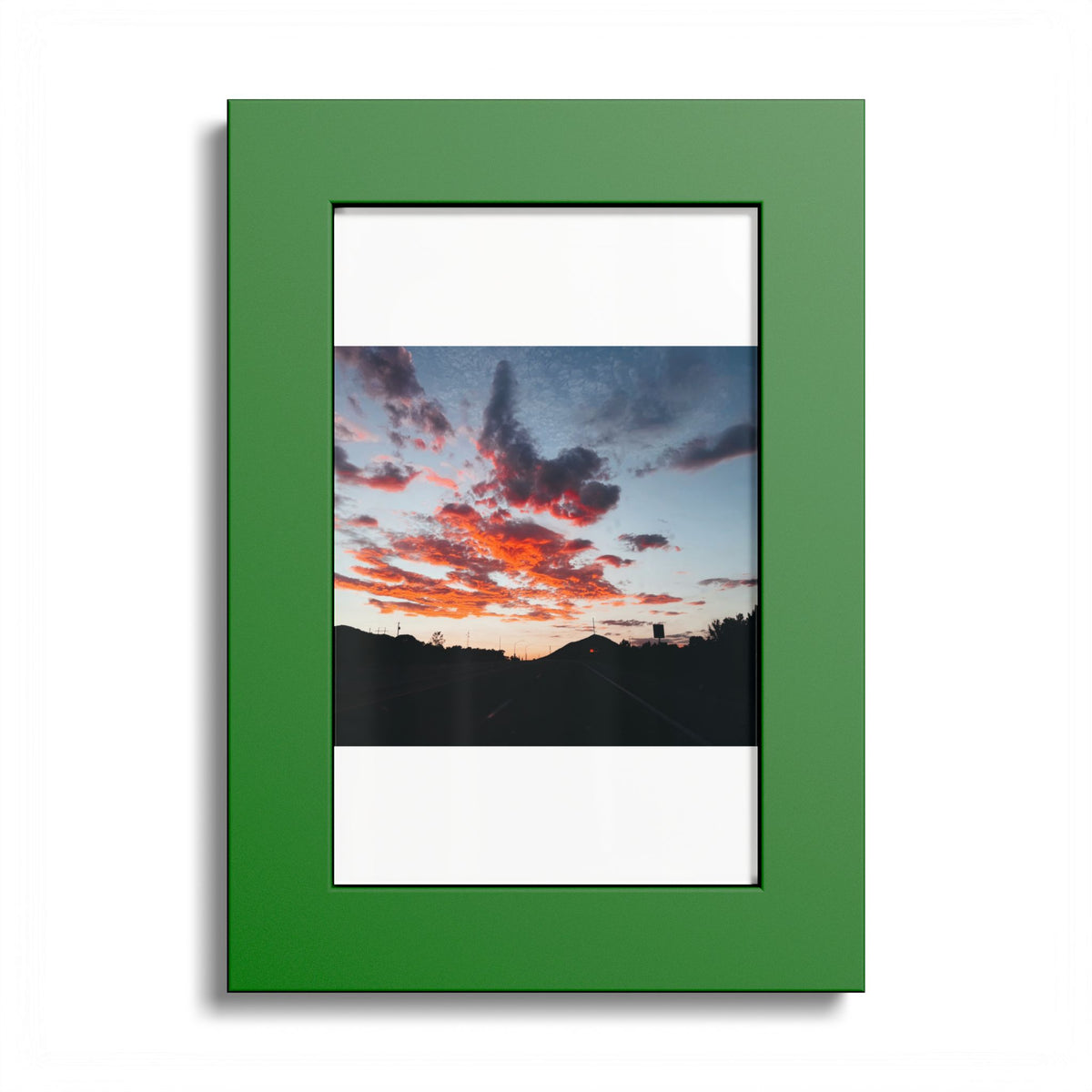 Mountain Sunset Poster ( Colored Frame)