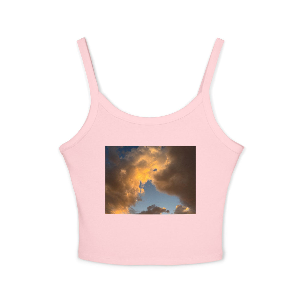 Golden Clouds Spaghetti Strap Tank Top
