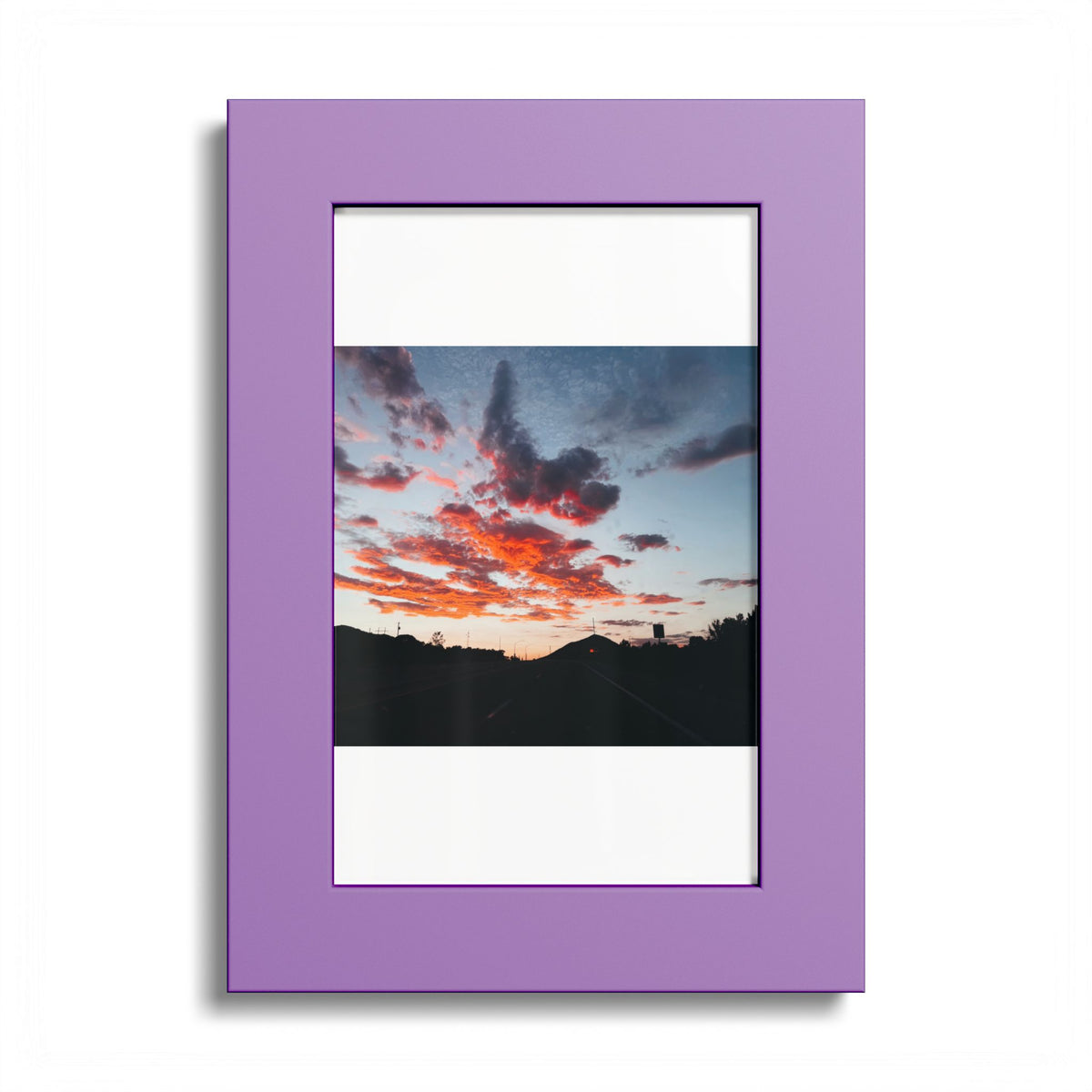 Mountain Sunset Poster ( Colored Frame)