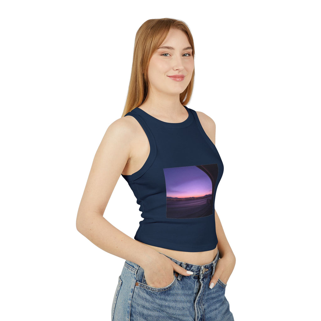 The Drive Home Micro Rib Racer Tank Top
