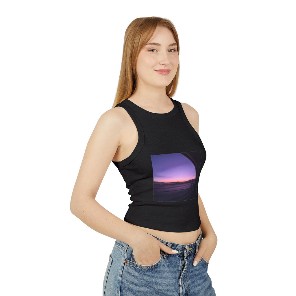 The Drive Home Micro Rib Racer Tank Top