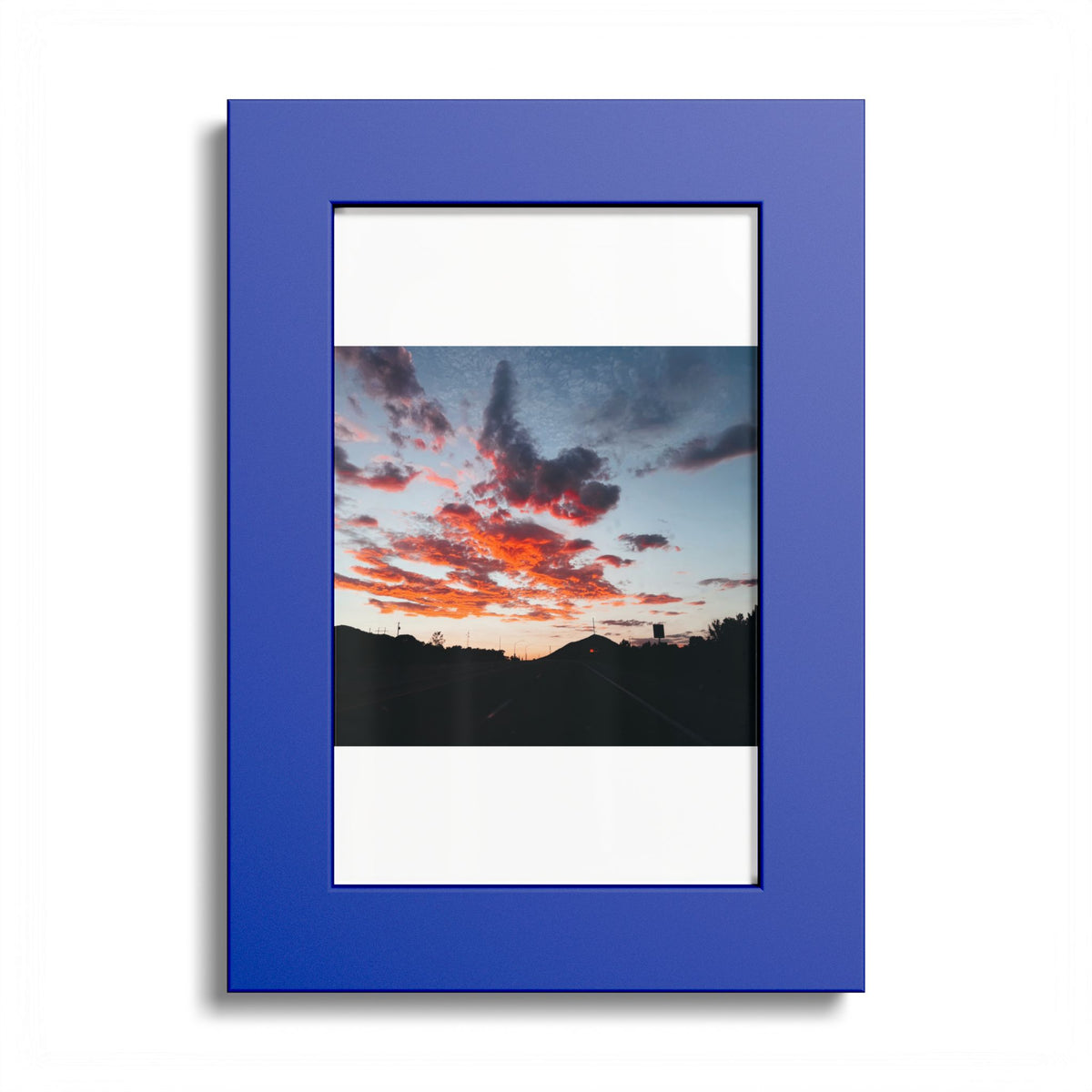 Mountain Sunset Poster ( Colored Frame)