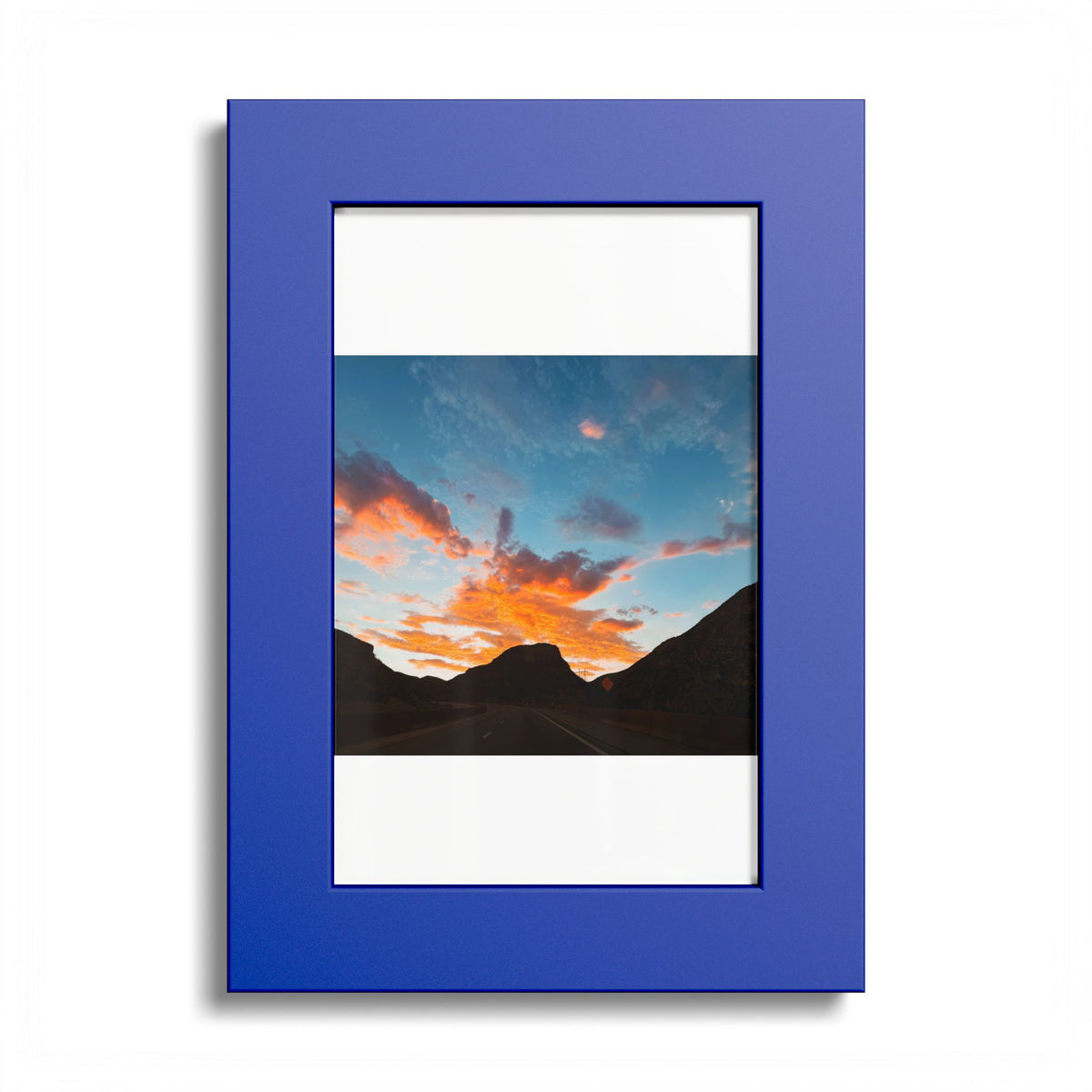 Mountain Sunset Poster (Colored Frame)