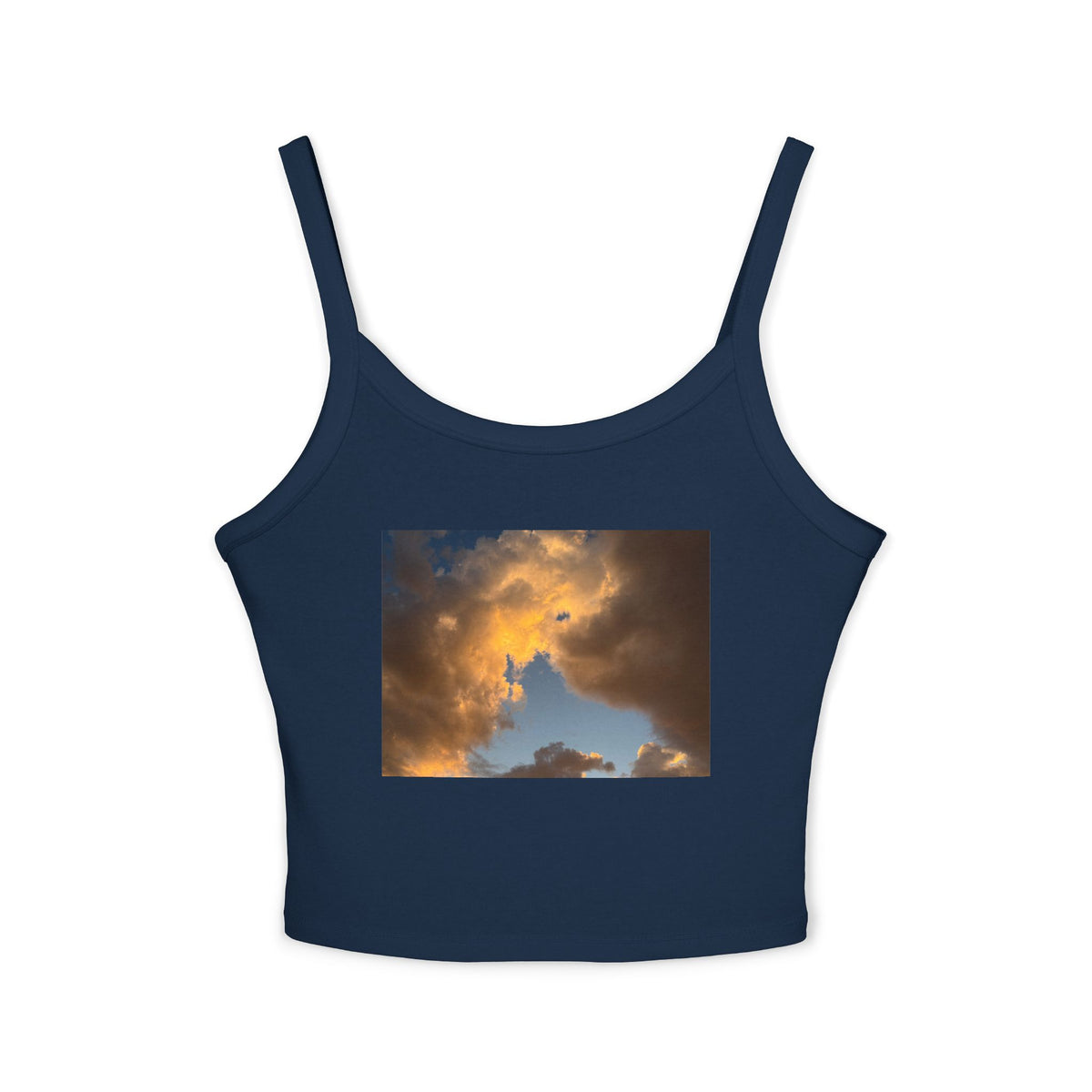 Golden Clouds Spaghetti Strap Tank Top