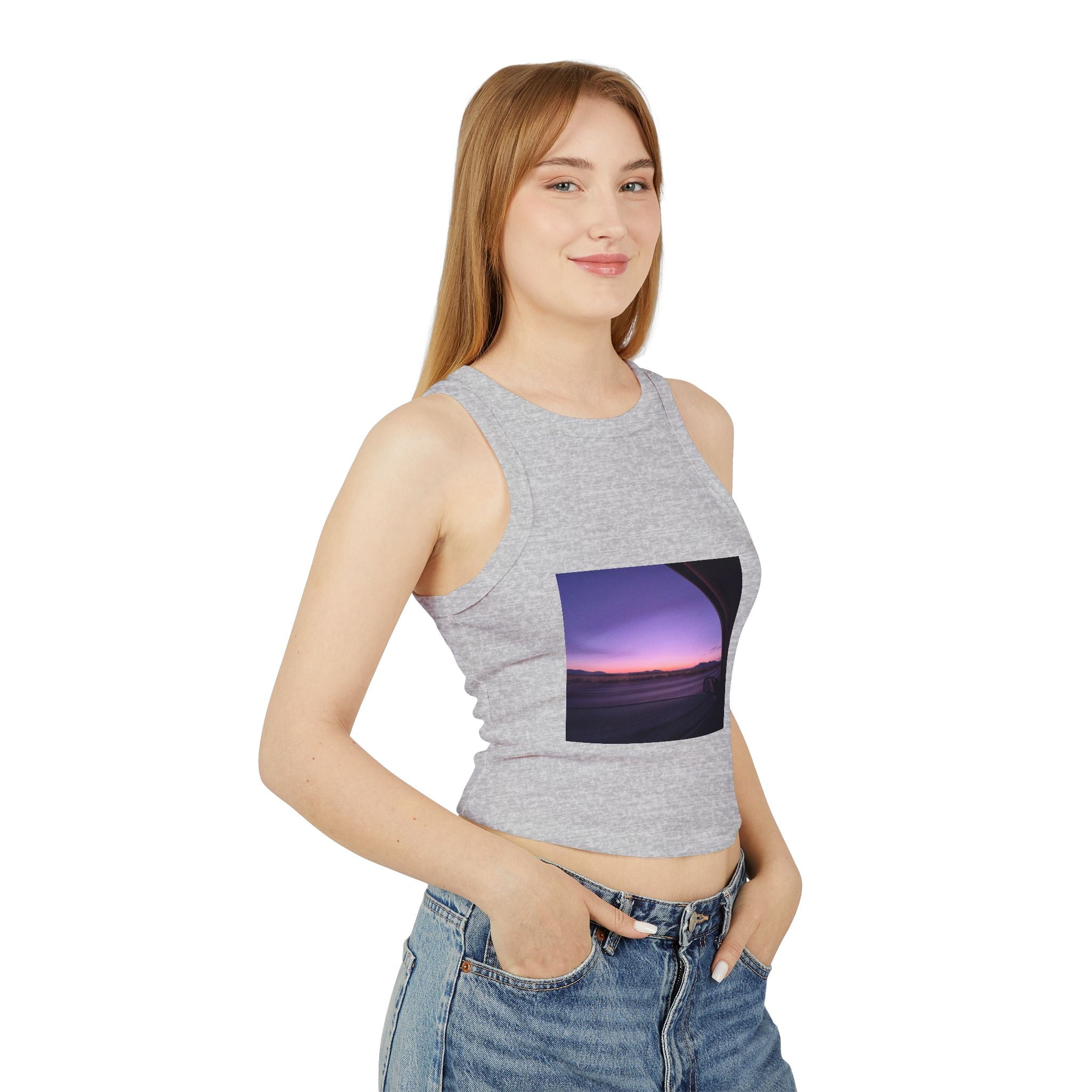 The Drive Home Micro Rib Racer Tank Top