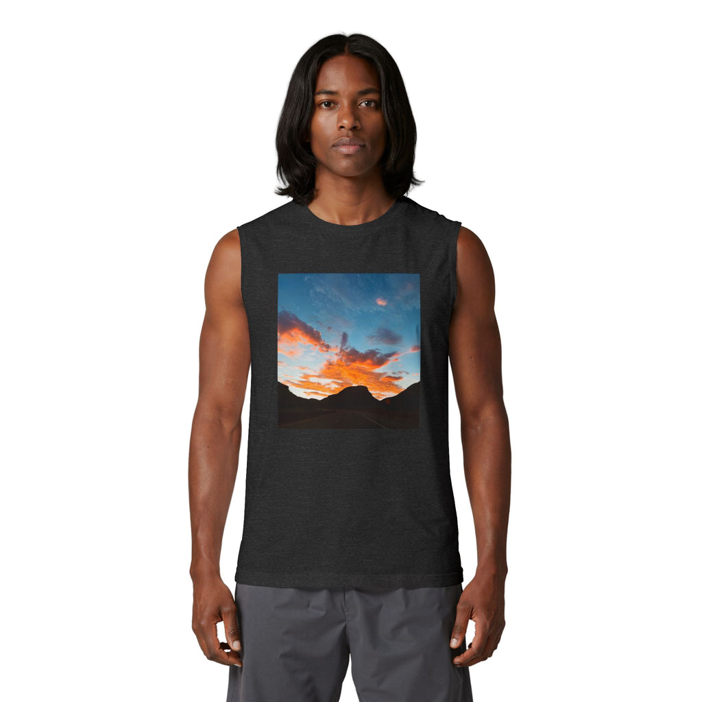 Mountain Sunset Jersey Muscle Tank