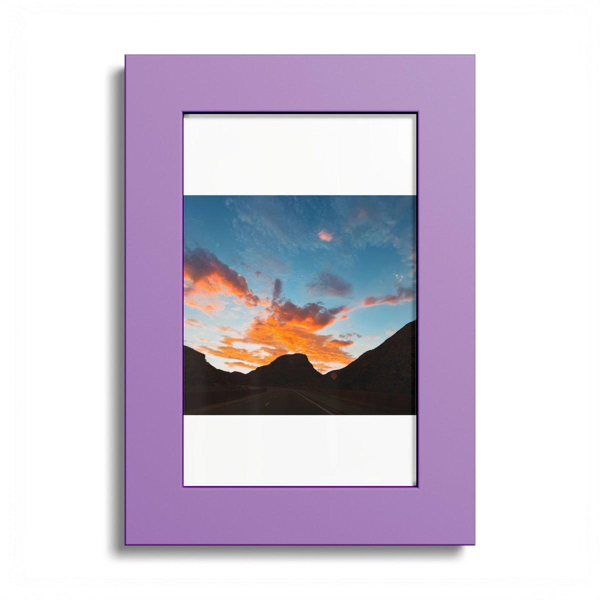 Mountain Sunset Poster (Colored Frame)