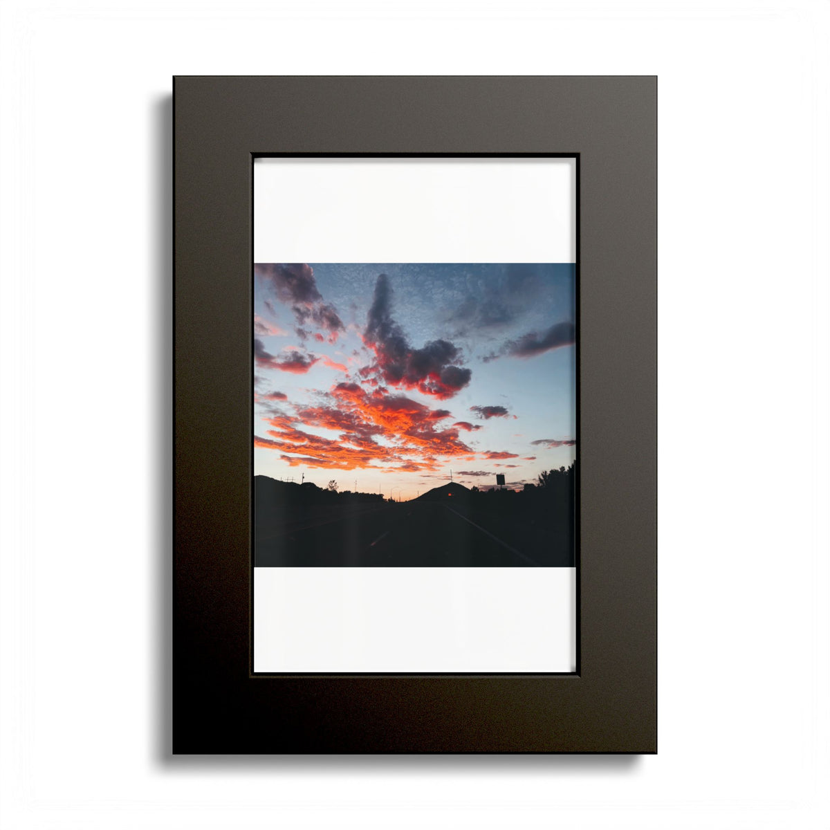 Mountain Sunset Poster ( Colored Frame)
