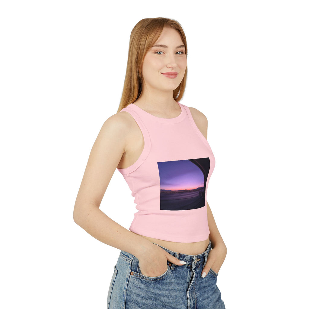 The Drive Home Micro Rib Racer Tank Top