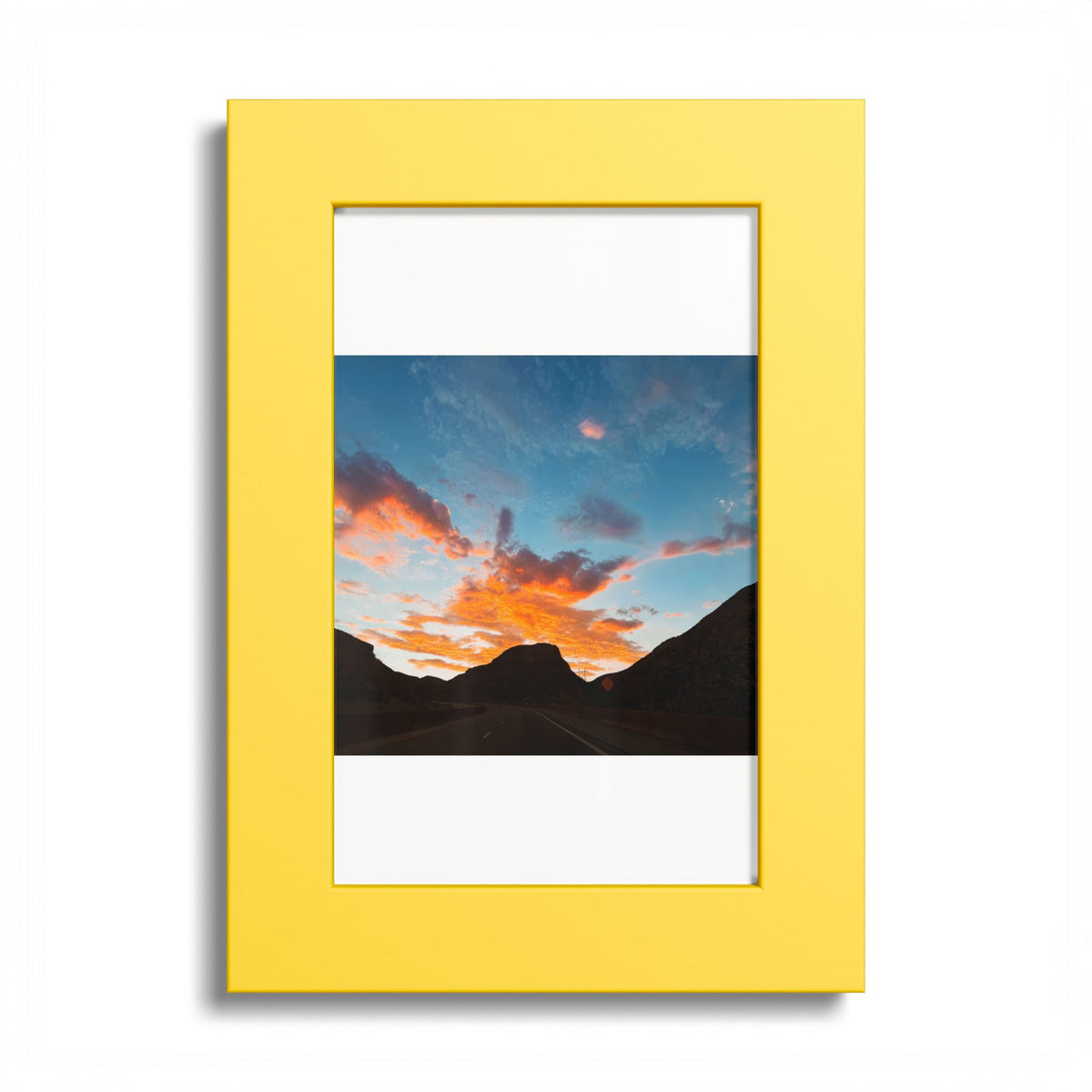 Mountain Sunset Poster (Colored Frame)