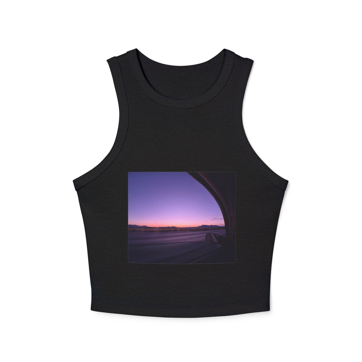 The Drive Home Micro Rib Racer Tank Top