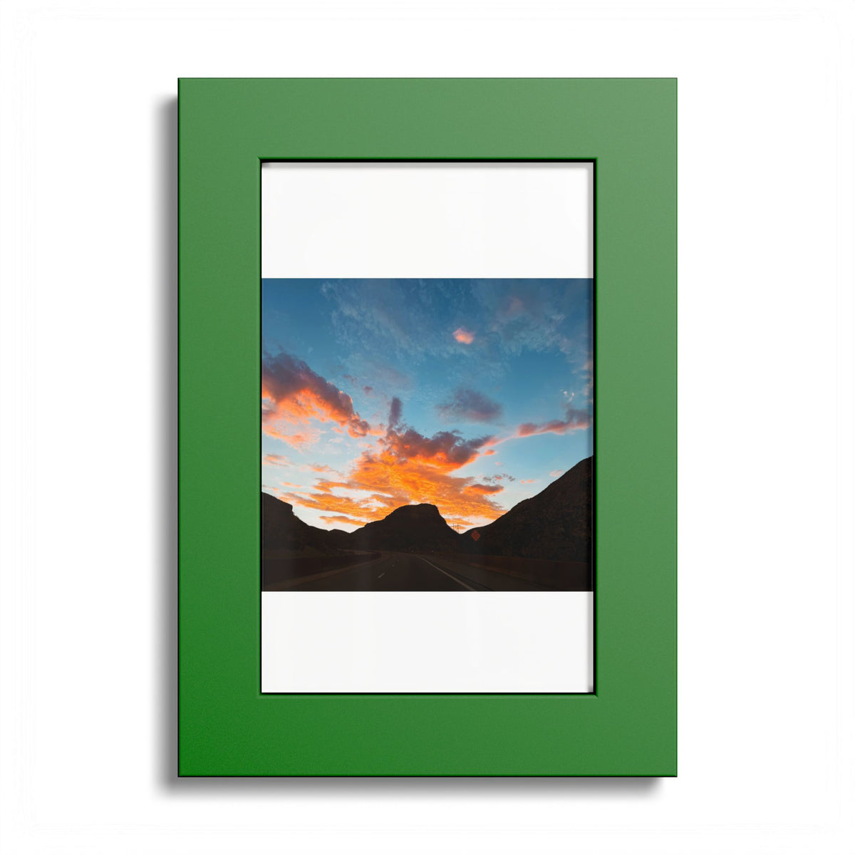 Mountain Sunset Poster (Colored Frame)