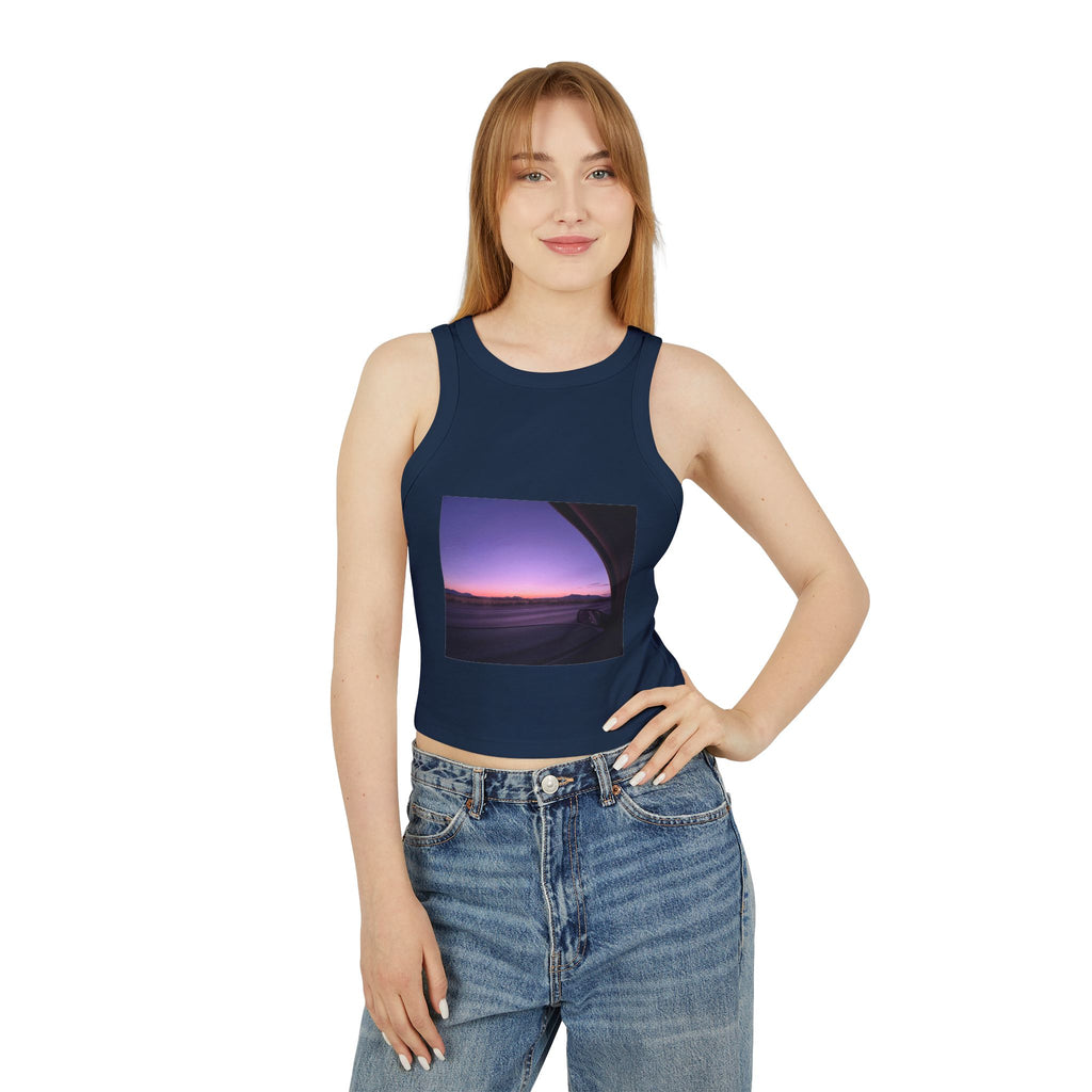 The Drive Home Micro Rib Racer Tank Top