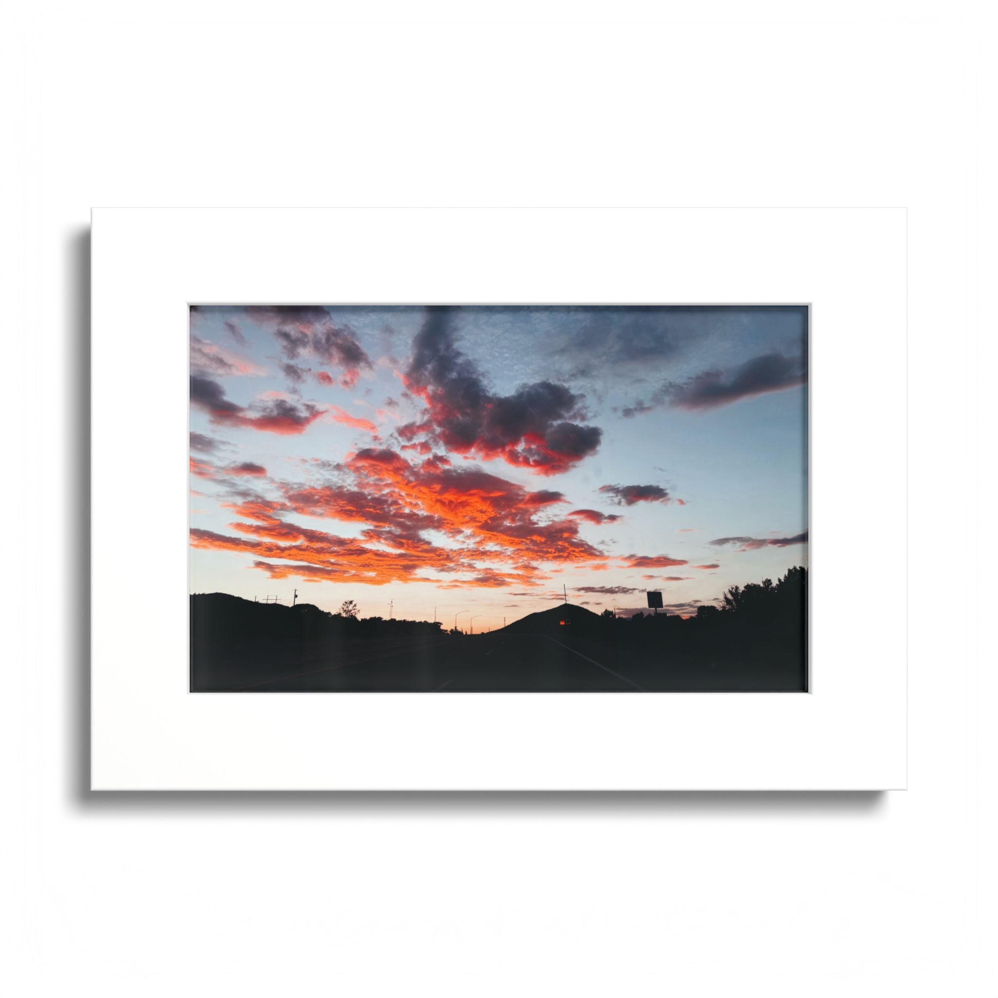 Mountain Sunset Poster ( Colored Frame)