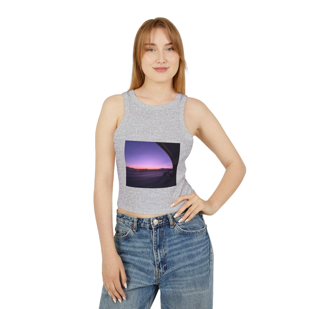 The Drive Home Micro Rib Racer Tank Top