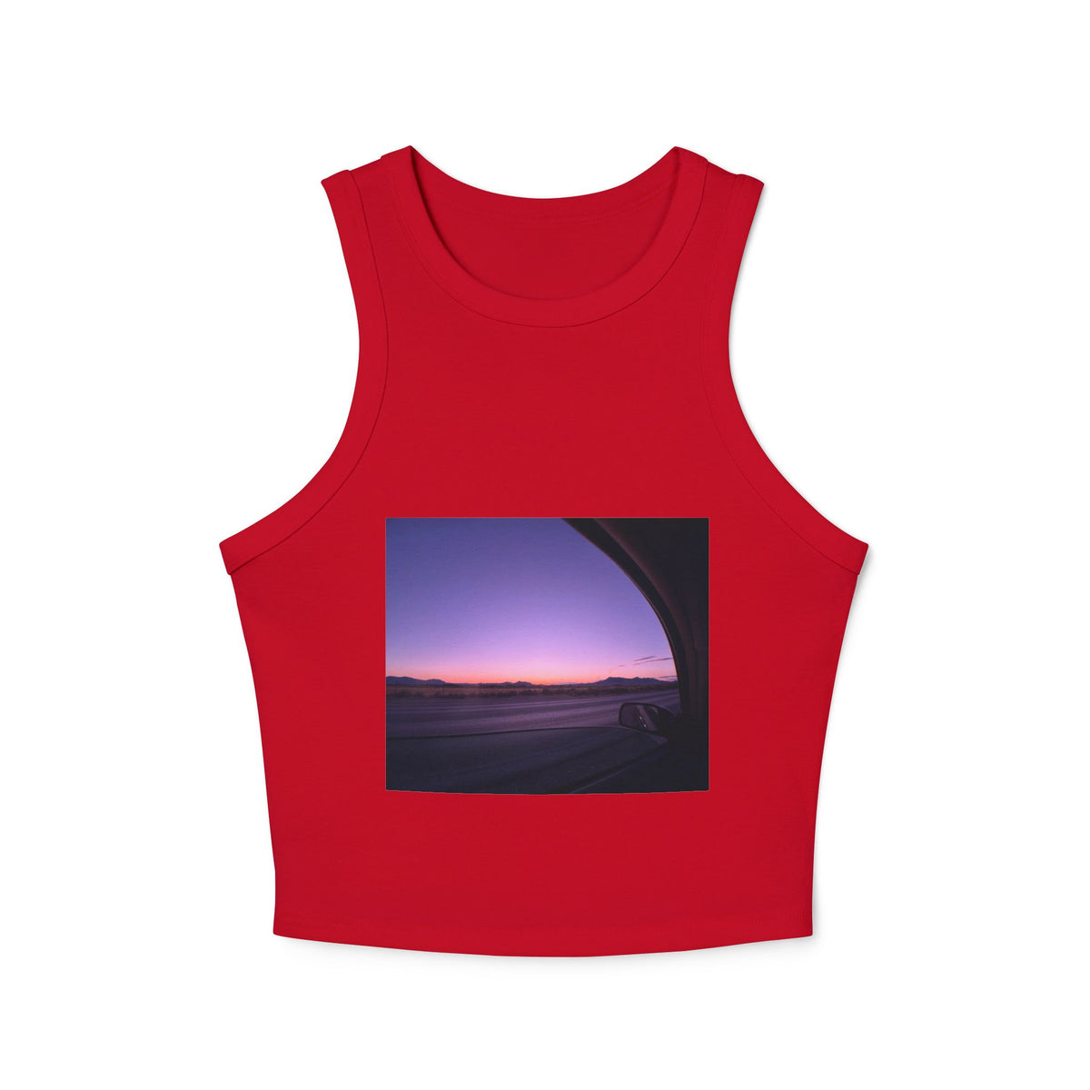 The Drive Home Micro Rib Racer Tank Top