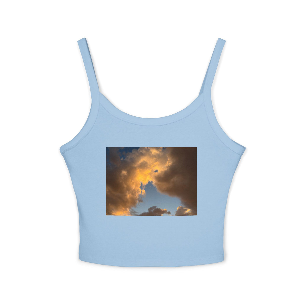 Golden Clouds Spaghetti Strap Tank Top