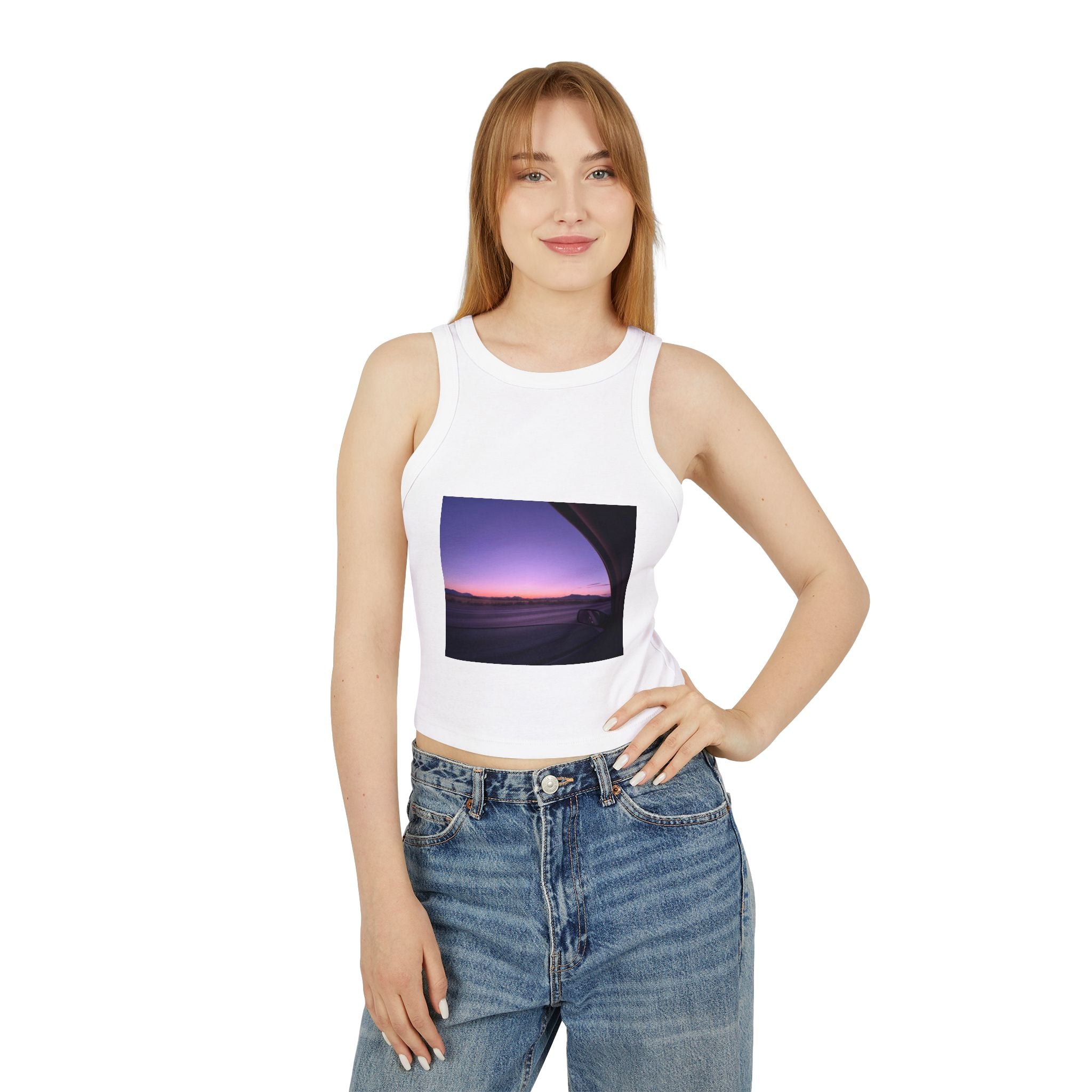 The Drive Home Micro Rib Racer Tank Top