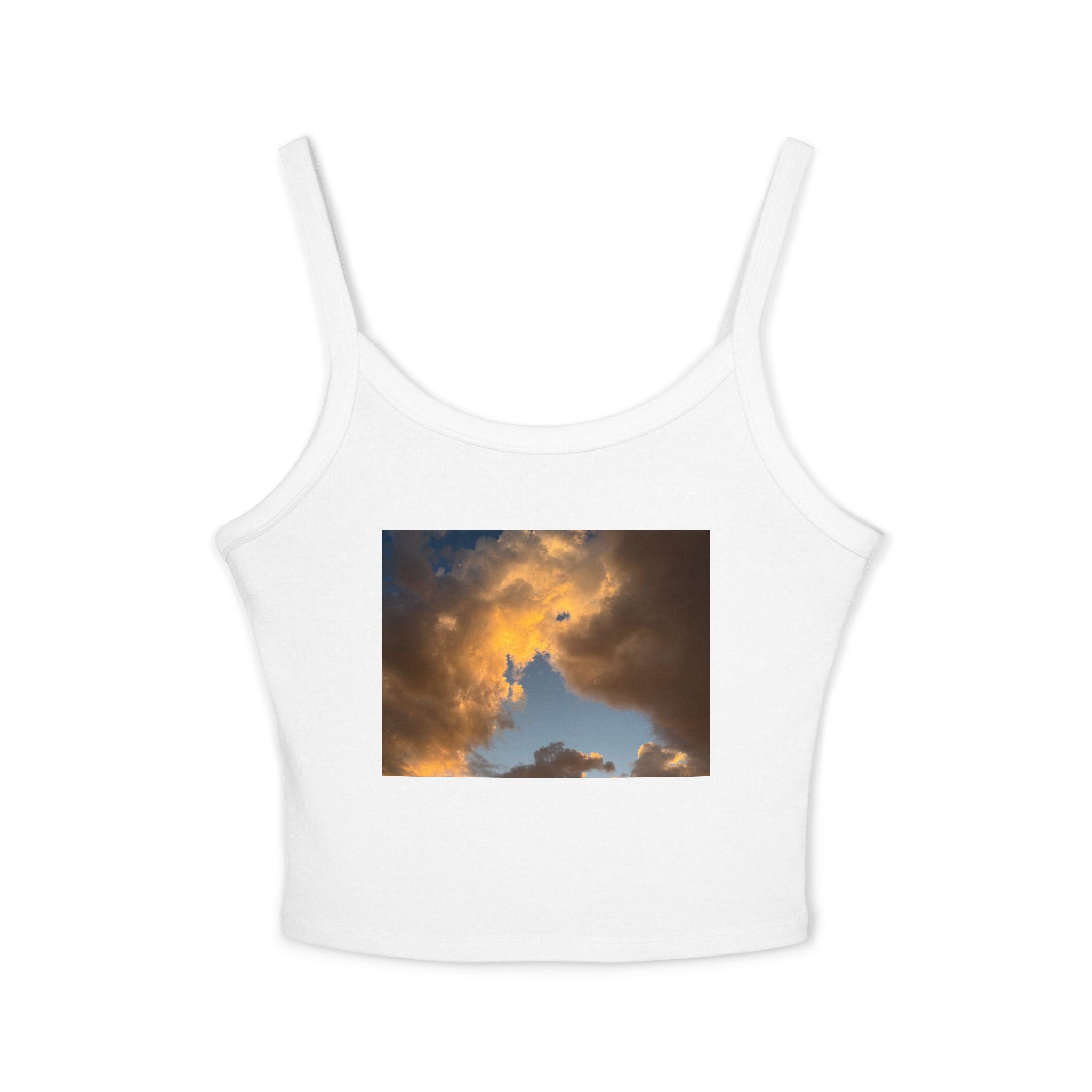 Golden Clouds Spaghetti Strap Tank Top
